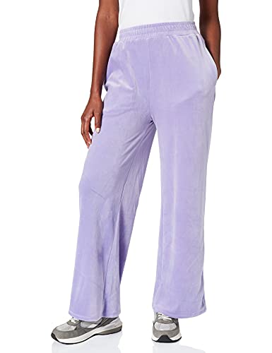 Urban Classics Damen TB4530-Ladies High Waist Straight Velvet Sweatpants Trainingshose, Lavender, L von Urban Classics