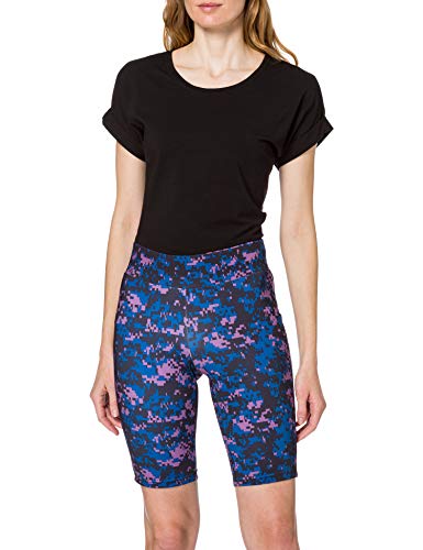 Urban Classics Damen Ladies High Waist Tech Cycle Yoga-Shorts, digital duskviolet camo, 5XL von Urban Classics