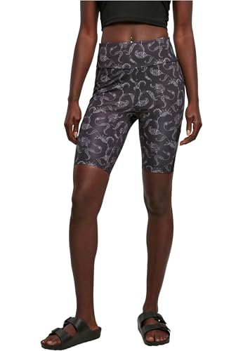 Urban Classics Damen Ladies High Waist Tech Mesh AOP Cycle Shorts, blackpaisley, M Urban Classics Damen Ladies High Waist Tech Mesh AOP Cycle Shorts, blackpaisley, M von Urban Classics
