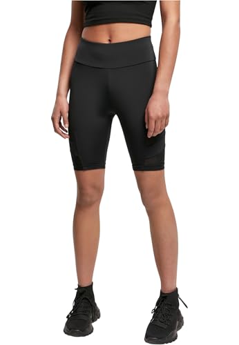 Urban Classics Ladies High Waist Tech Mesh Cycle Shorts Black XS von Urban Classics