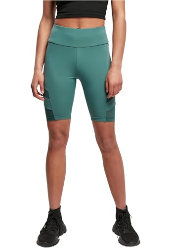 Urban Classics Ladies High Waist Tech Mesh Cycle Shorts paleleaf XXL von Urban Classics