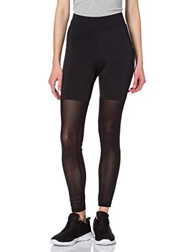 Urban Classics Damen TB4105-Ladies High Waist Transparent Tech Mesh Leggings, Black, 3XL von Urban Classics