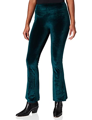 Urban Classics Damen TB4551-Ladies High Waist Velvet Boot Cut Leggings, Teal, XL von Urban Classics