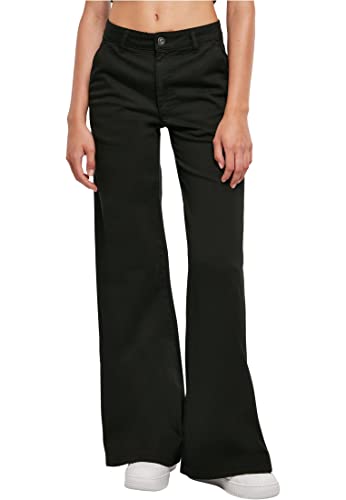 Urban Classics Damen TB5453-Ladies High Waist Wide Leg Chino Pants Hose, Black, 29 von Urban Classics