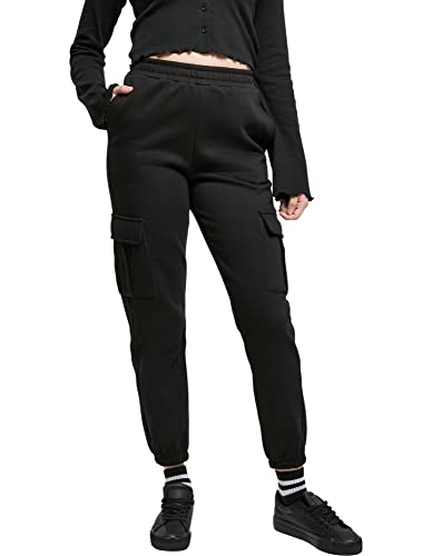 Urban Classics Damen TB4563-Ladies High Waist Cargo Sweat Pants Trainingshose, Black, 4XL von Urban Classics