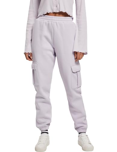 Urban Classics Damen Ladies High Waits Cargo Sweat Pants Trainingshose, softlilac, 5XL von Urban Classics