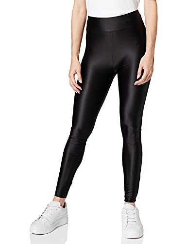 Urban Classics Damen Ladies Highwaist Shiny Metalic Leggings Hose, Black, 3XL von Urban Classics