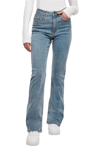 Urban Classics Damen TB5467-Ladies Highwaist Straight Slit Denim Pants Hose, Tinted lightblue Washed, 33 Urban Classics Damen TB5467-Ladies Highwaist Straight Slit Denim Pants Hose, Tinted lightblue Washed, 33 von Urban Classics