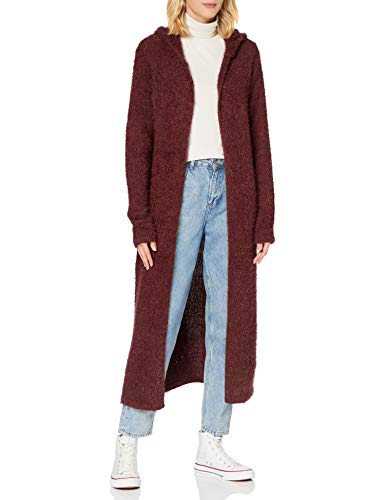 Urban Classics Damen TB1750-Ladies Hooded Feather Cardigan Kapuzenpullover, Cherry, L von Urban Classics