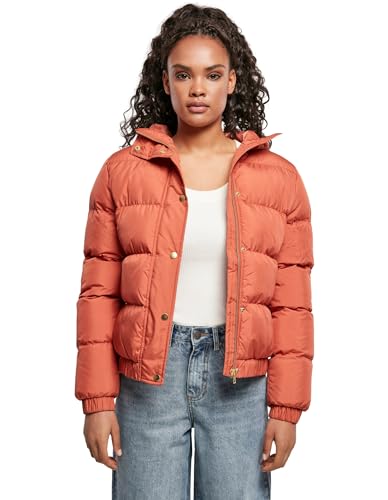 Urban Classics Damen TB1756-Ladies Hooded Puffer Jacket Jacke, redearth, 3XL von Urban Classics