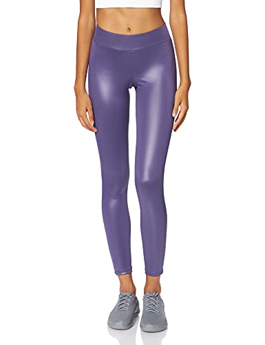 Urban Classics Damen Ladies Imitation Leather Leggings, darkduskviolet, M von Urban Classics