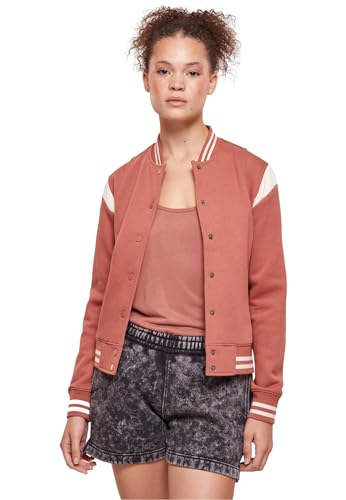 Urban Classics Damen TB2618-Ladies Inset College Sweat Jacket Jacke, Terracotta/whitesand, XL von Urban Classics