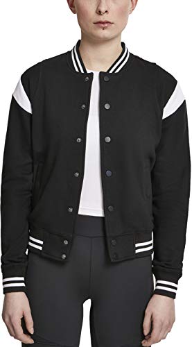 Urban Classics Damen Sweatjacke, Schwarz (Blk/Wht 00050), 3XL von Urban Classics