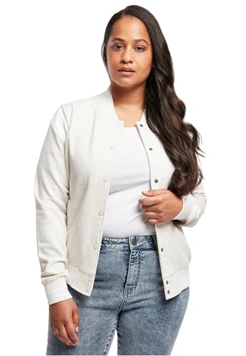 Urban Classics Damen, College-Jacke, Lightgrey/White, M von Urban Classics
