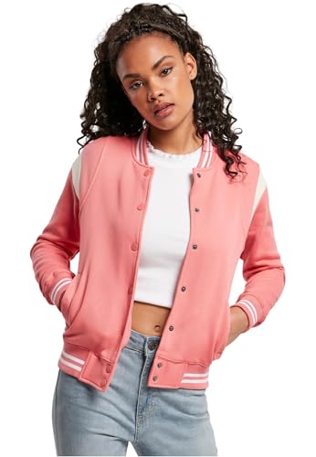Urban Classics Damen TB2618-Ladies Inset Sweat Jacket College-Jacke, palepink/whitesand, M von Urban Classics