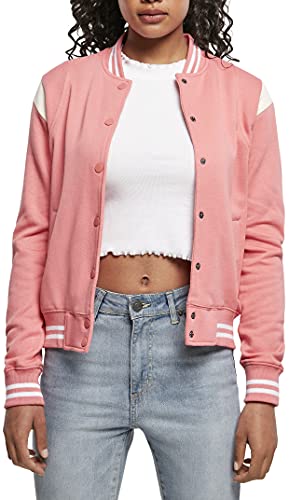 Urban Classics Damen TB2618-Ladies Inset Sweat Jacket College-Jacke, palepink/whitesand, XS von Urban Classics