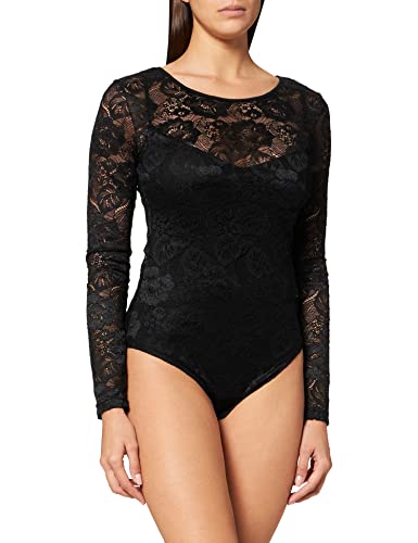 Urban Classics Damen Ladies Lace Longsleeve Body Shapewear Ganzkörper-Body, black, 3XL von Urban Classics