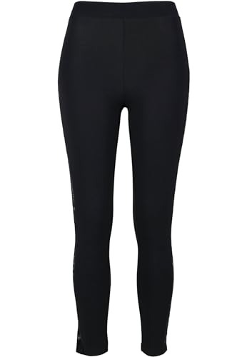 Urban Classics Damen voor dames, kanten gestreepte yogabroek Leggings, Schwarz (Black 00007), XS EU von Urban Classics