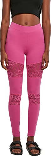 Urban Classics Damen Ladies Laces Inset Leggings, brightviolet, 4XL von Urban Classics