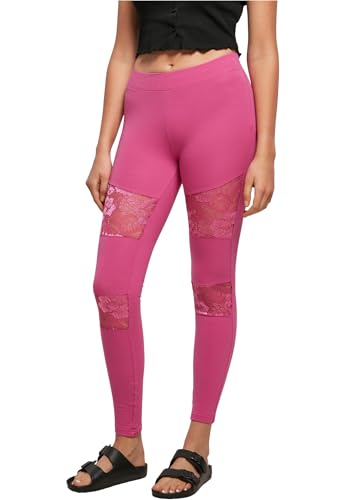 Urban Classics Damen Ladies Laces Inset Leggings brightviolet, M von Urban Classics