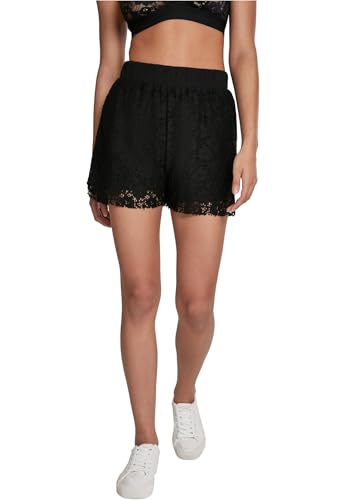 Urban Classics Damen Ladies Laces Shorts Shorts, per Pack Schwarz (Black 00007), W(Herstellergröße: XS) von Urban Classics