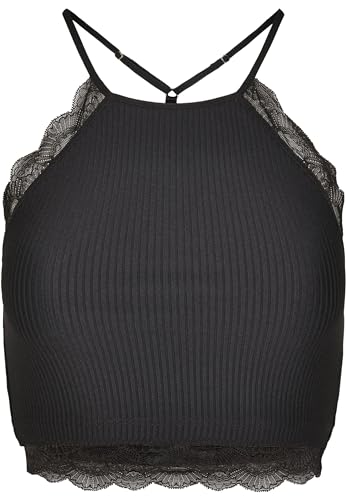 Urban Classics Damen Ladies Laces String Top, Schwarz (Black 00007), X-Small (Herstellergröße: XS) von Urban Classics