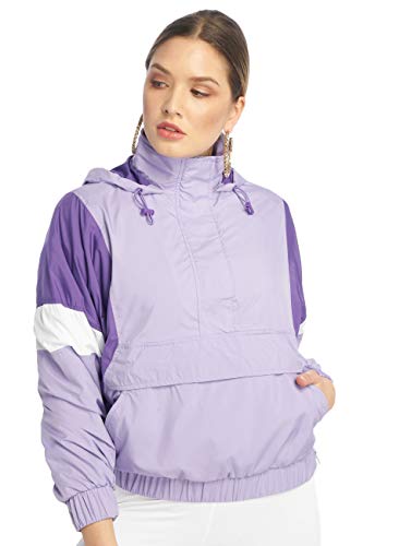 Urban Classics Damen TB2666-Ladies Light 3-Tone Pull Over Jacket Jacke, Violett (Lavender/Ultraviolet/Wht 01735), L von Urban Classics