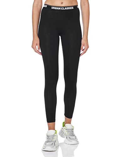 Urban Classics Damen Urban Classics Dameslegging met logo Leggings, Schwarzgrau, 3XL Große Größen EU von Urban Classics