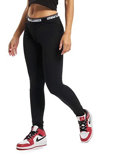 Urban Classics Damen Ladies Logo Leggings, Schwarzgrau, L von Urban Classics