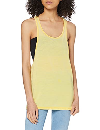 Urban Classics Damen Ladies Loose Burnout Sport Tank Top, Gelb (00252), XL von Urban Classics