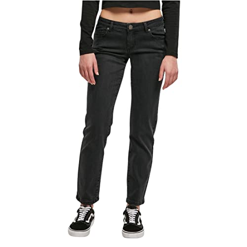 Urban Classics Damen TB5478-Ladies Low Waist Straight Denim Pants Hose, Black Washed, 29 von Urban Classics