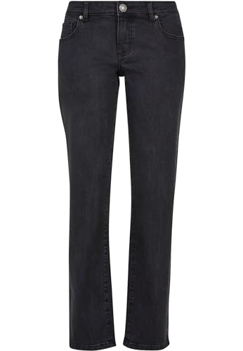 Urban Classics Damen TB5478-Ladies Low Waist Straight Denim Pants Hose, Black Washed, 30 Urban Classics Damen TB5478-Ladies Low Waist Straight Denim Pants Hose, Black Washed, 30 von Urban Classics