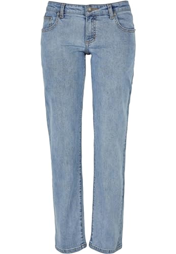 Urban Classics Damen TB5478-Ladies Low Waist Straight Denim Pants Hose, Tinted lightblue Washed, 29 von Urban Classics