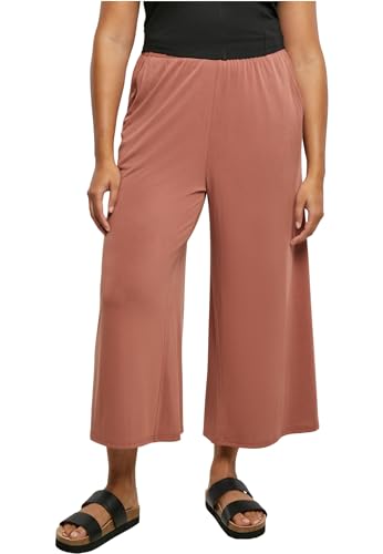 Urban Classics Frauen Hose Ladies Modal Culotte, lässige Culotte für Frauen, 3/4 Länge, mit Gummibund, terracotta, 3XL von Urban Classics