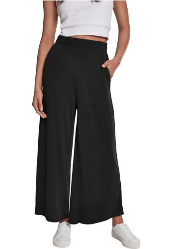 Urban Classics Damen Hose Ladies Modal Culotte, lässige Marlene Hose für Frauen, 3/4 Länge, mit Gummibund, Größen XS-5XL von Urban Classics