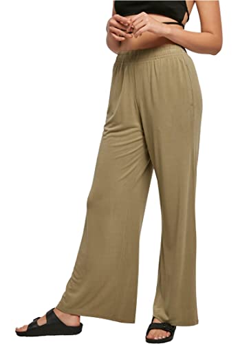 Urban Classics Damen Ladies Modal Wide Leg Pants Khaki, 3XL von Urban Classics
