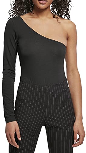 Urban Classics Damen TB4532-Ladies Organic Asymmetric One Sleeve Shapewear Ganzkörper-Body, Black, S von Urban Classics