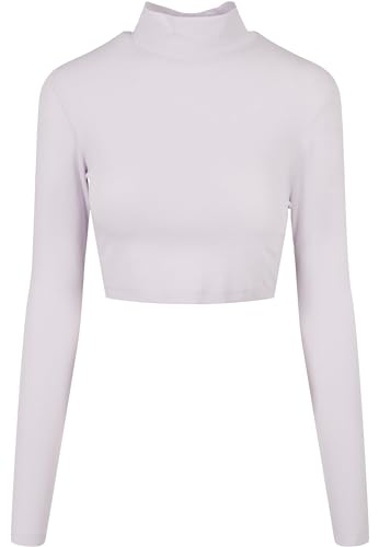 Urban Classics Damen Ladies Organic Cropped Turtelneck Longsleeve T-Shirt, softlilac, 5XL von Urban Classics