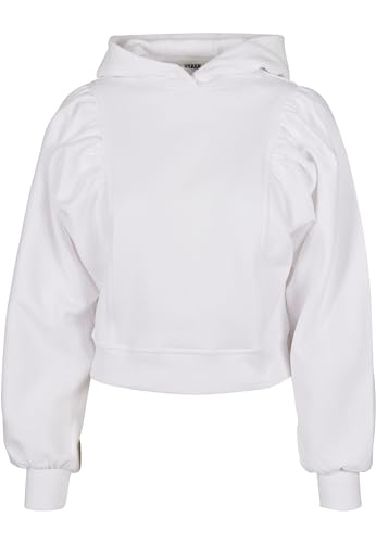 Urban Classics Damen Ladies Organic Gathering Batwing Hoody Kapuzenpullover, White, M von Urban Classics