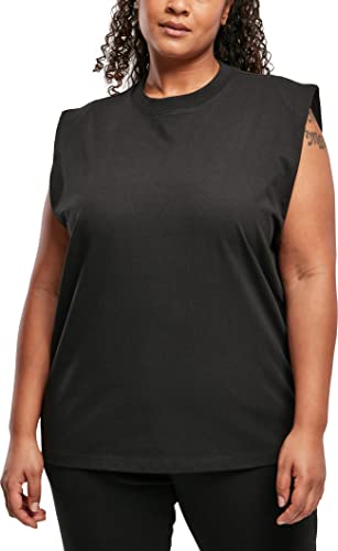 Urban Classics Damen Ladies Organic Heavy Padded Shoulder Tank Top Black, XXL von Urban Classics