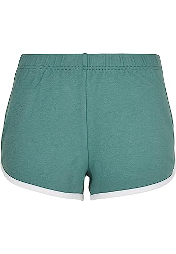 Urban Classics Damen TB4372-Ladies Organic Interlock Retro Hotpants Shorts, paleleaf/White, S von Urban Classics