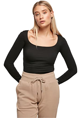 Urban Classics Damen Ladies Organic Longsleeve Body T-Shirt, Black, L von Urban Classics