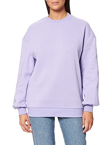 Urban Classics Damen Ladies Organic Oversized Crew Sweatshirt, Lavender, 3XL von Urban Classics