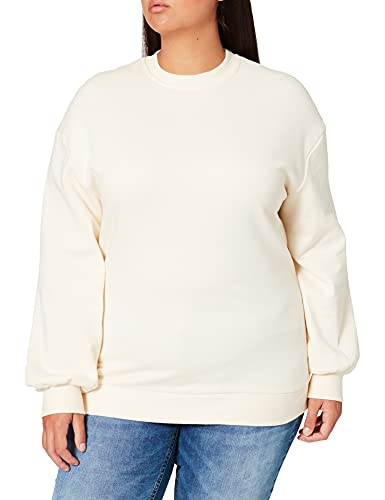 Urban Classics Damen TB4025-Ladies Organic Oversized Crew Sweatshirt, whitesand, XL von Urban Classics