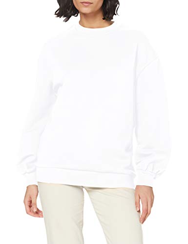 Urban Classics Damen TB4025-Ladies Organic Oversized Crew Sweatshirts, White, M von Urban Classics