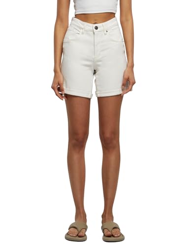 Urban Classics Damen Ladies Organic Stretch Denim 5 Pocket Shorts Jeans-Shorts, offwhite raw, 27 von Urban Classics