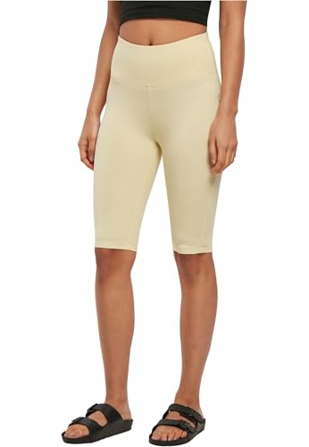 Urban Classics Damen Radlerhose Ladies Organic Stretch Jersey Cycle Shorts, Farbe softyellow, Größe S von Urban Classics