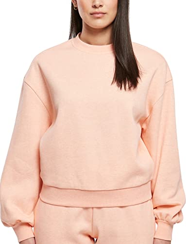 Urban Classics Damen Ladies Oversized Color Crewneck Sweatshirt, Papaya Melange, 3XL von Urban Classics