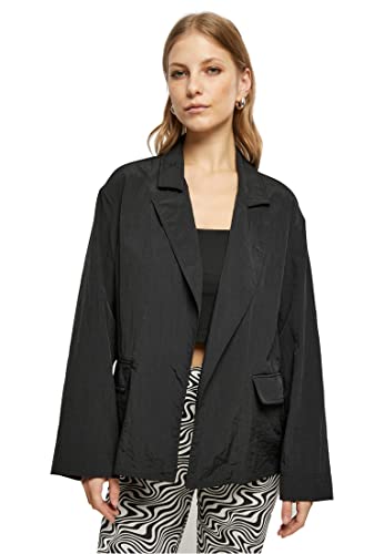 Urban Classics Damen Ladies Oversized Crinkle Nylon Blazer Jacke, Schwarz, 4XL EU von Urban Classics