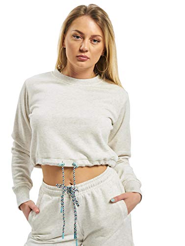 Urban Classics Damen TB3653-Ladies Oversized Cropped Crewneck Sweatshirt, lightgrey, S von Urban Classics